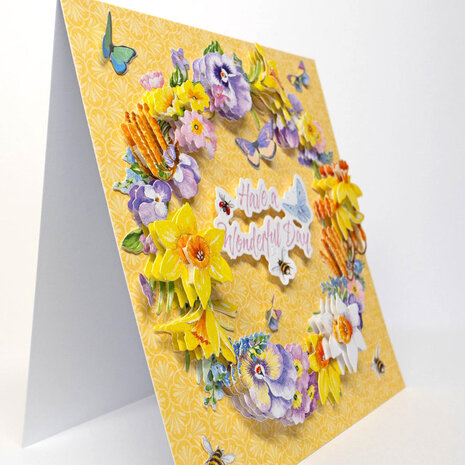 Katy Sue Designs Spring Wreath 3D Die-Cut Decoupage (3pcs) (11-DCD643)