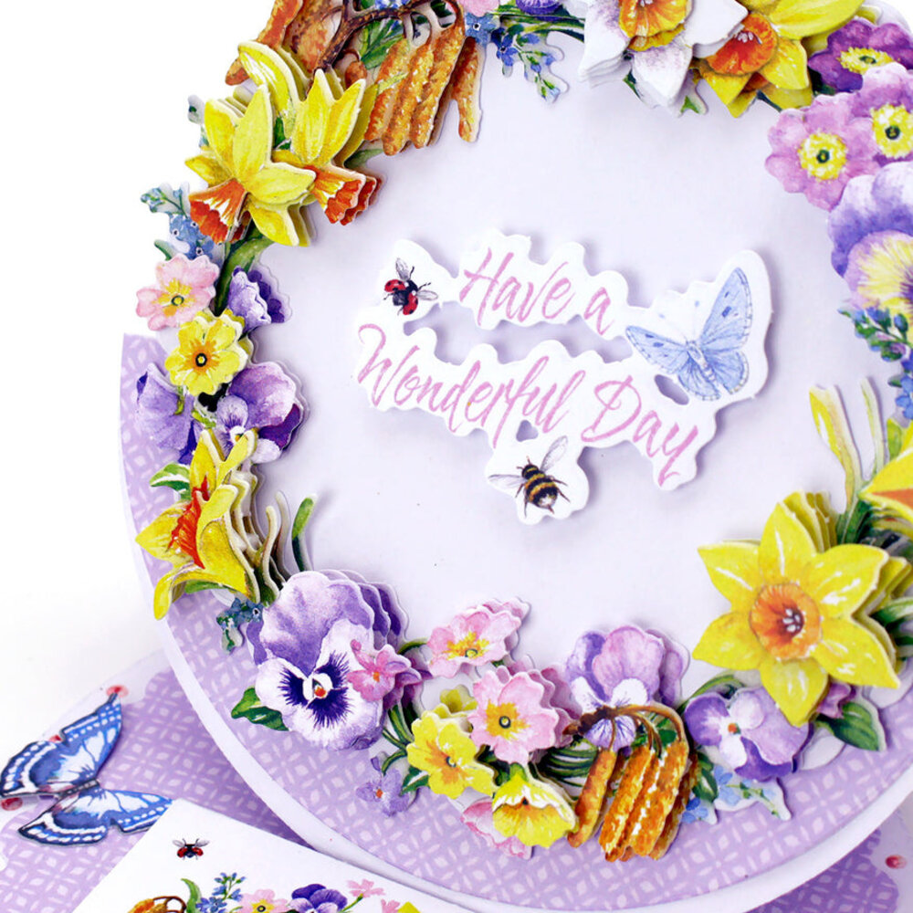 Katy Sue Designs Spring Wreath 3D Die-Cut Decoupage (3pcs) (11-DCD643)