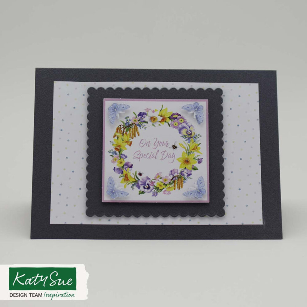 Katy Sue Designs Spring Wreath 3D Die-Cut Decoupage (3pcs) (11-DCD643)