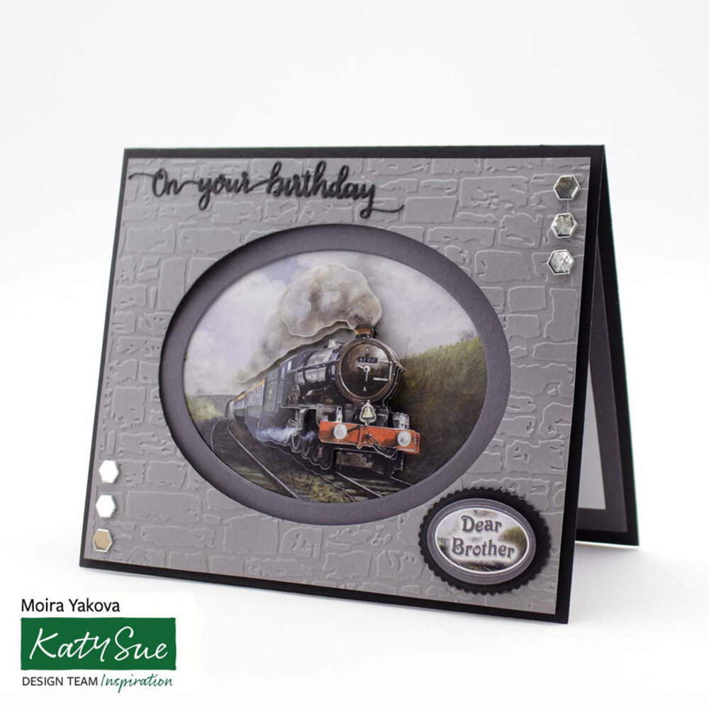 Katy Sue Designs Steam Train 3D Die-Cut Decoupage (3pcs) (11-DCD544)