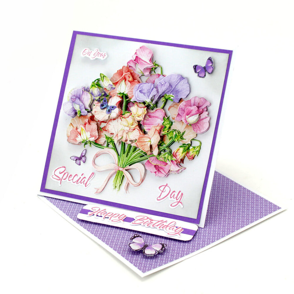Katy Sue Designs Sweet Peas 3D Die-Cut Decoupage (3pcs) (11-DCD666)