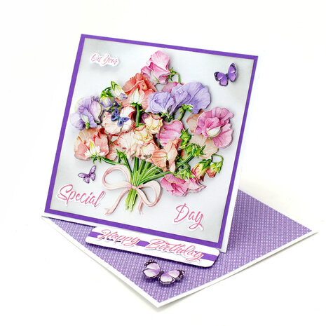 Katy Sue Designs Sweet Peas 3D Die-Cut Decoupage (3pcs) (11-DCD666)
