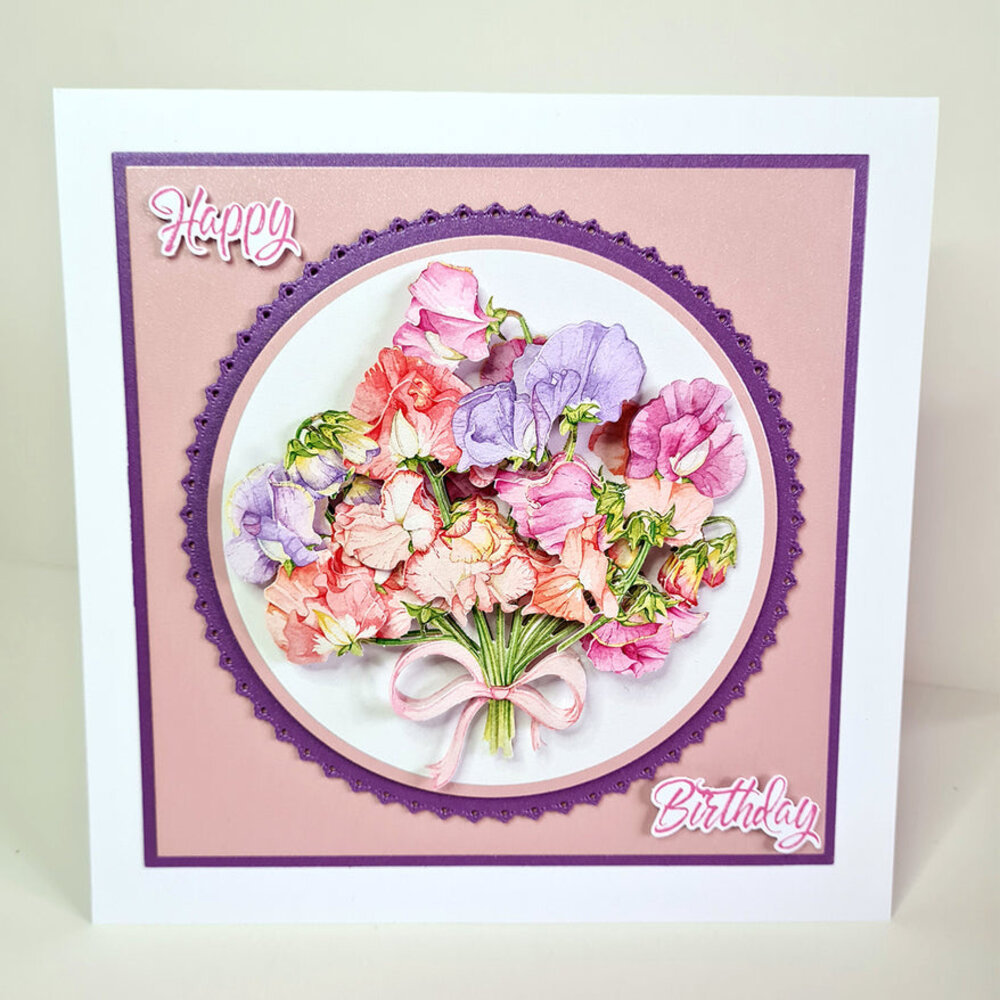 Katy Sue Designs Sweet Peas 3D Die-Cut Decoupage (3pcs) (11-DCD666)