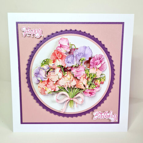 Katy Sue Designs Sweet Peas 3D Die-Cut Decoupage (3pcs) (11-DCD666)