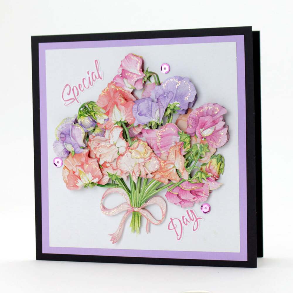 Katy Sue Designs Sweet Peas 3D Die-Cut Decoupage (3pcs) (11-DCD666)