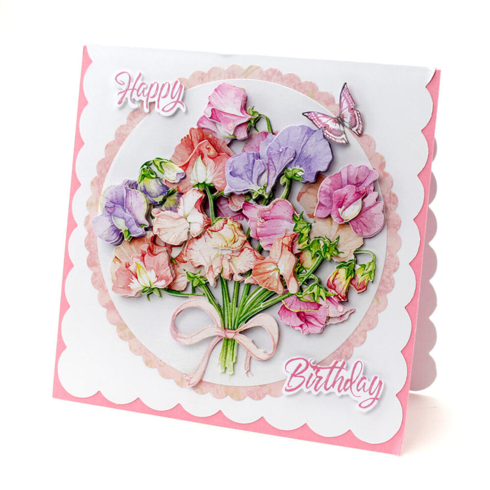 Katy Sue Designs Sweet Peas 3D Die-Cut Decoupage (3pcs) (11-DCD666)