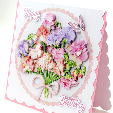 Katy Sue Designs Sweet Peas 3D Die-Cut Decoupage (3pcs) (11-DCD666)