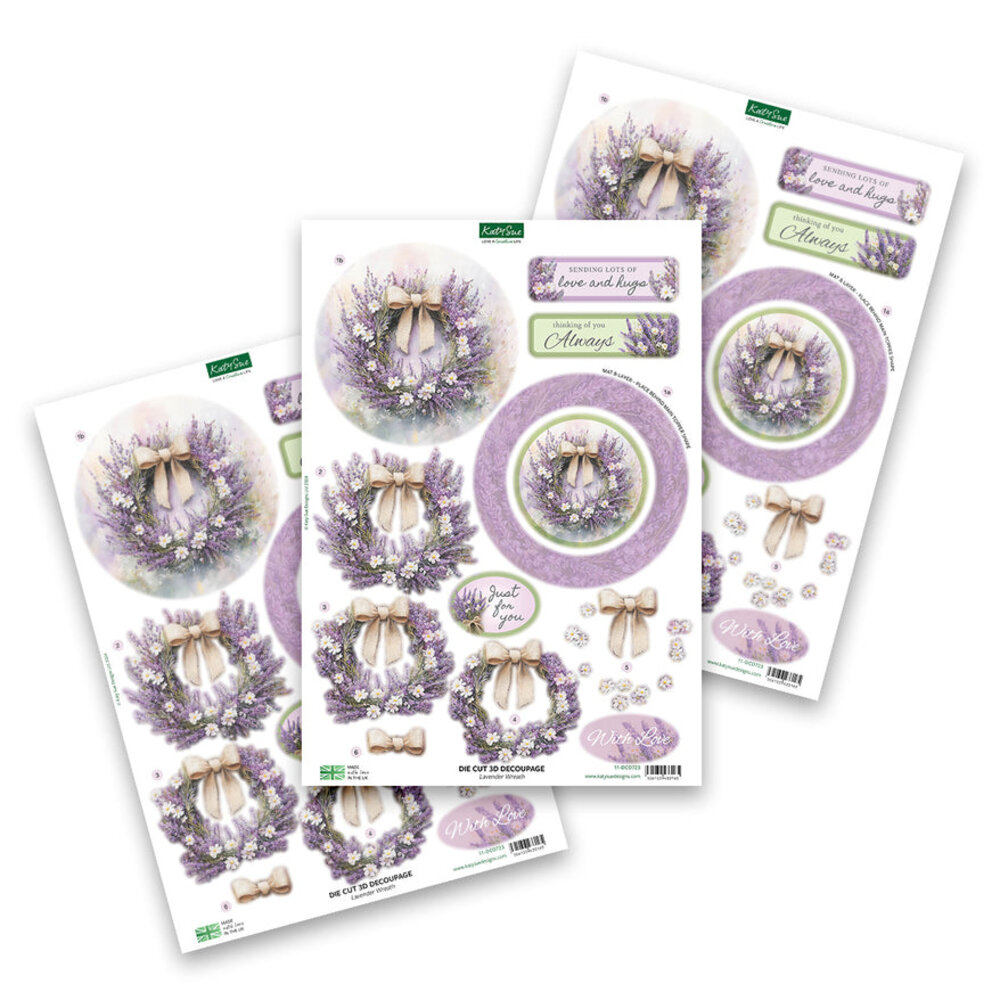 Katy Sue Designs Thinking of You 3D Die-Cut Decoupage (12pcs) (11-DCDTHK12)