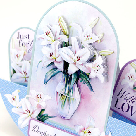 Katy Sue Designs Vase of Lilies 3D Die-Cut Decoupage (3pcs) (11-DCD721)