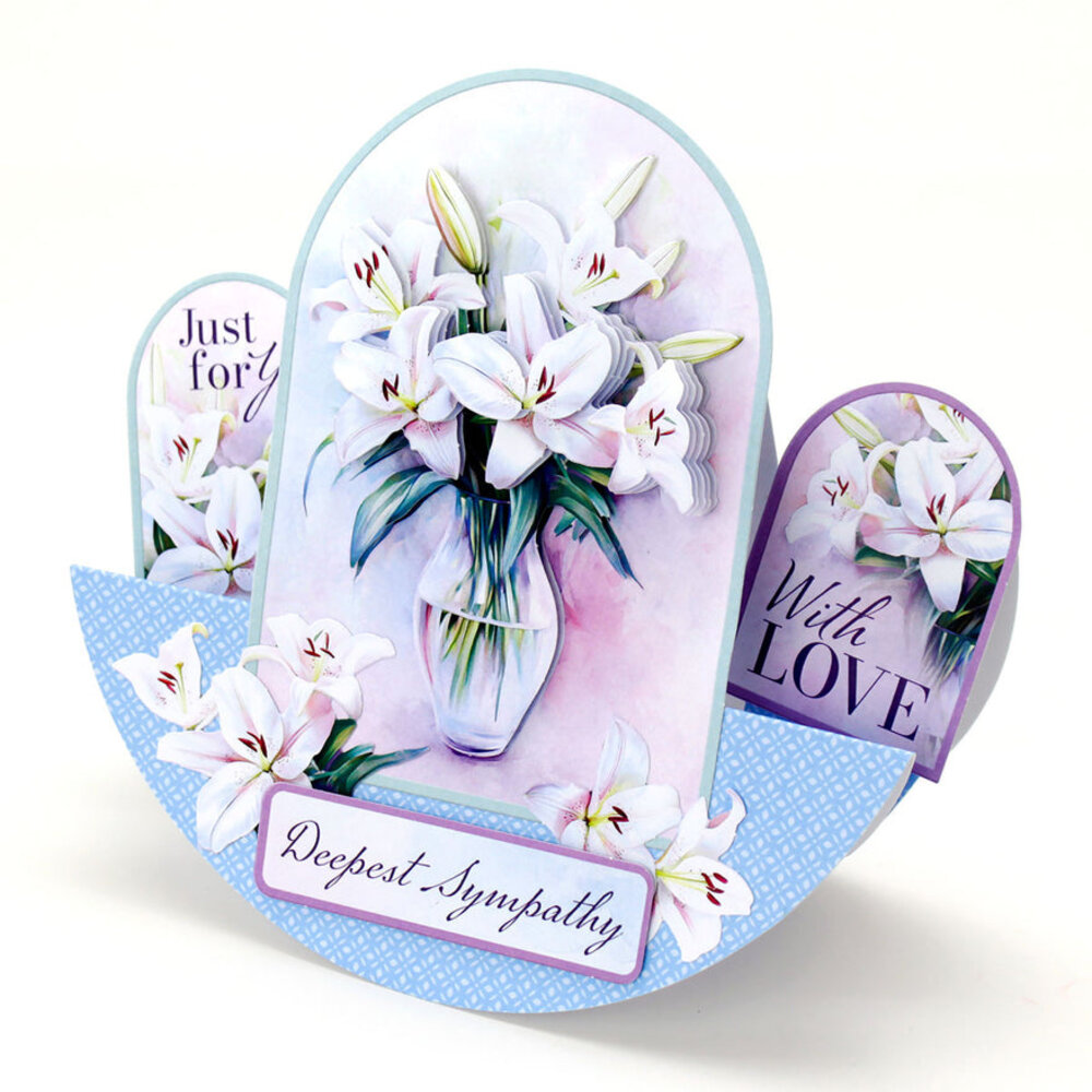 Katy Sue Designs Vase of Lilies 3D Die-Cut Decoupage (3pcs) (11-DCD721)