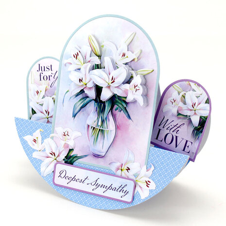 Katy Sue Designs Vase of Lilies 3D Die-Cut Decoupage (3pcs) (11-DCD721)