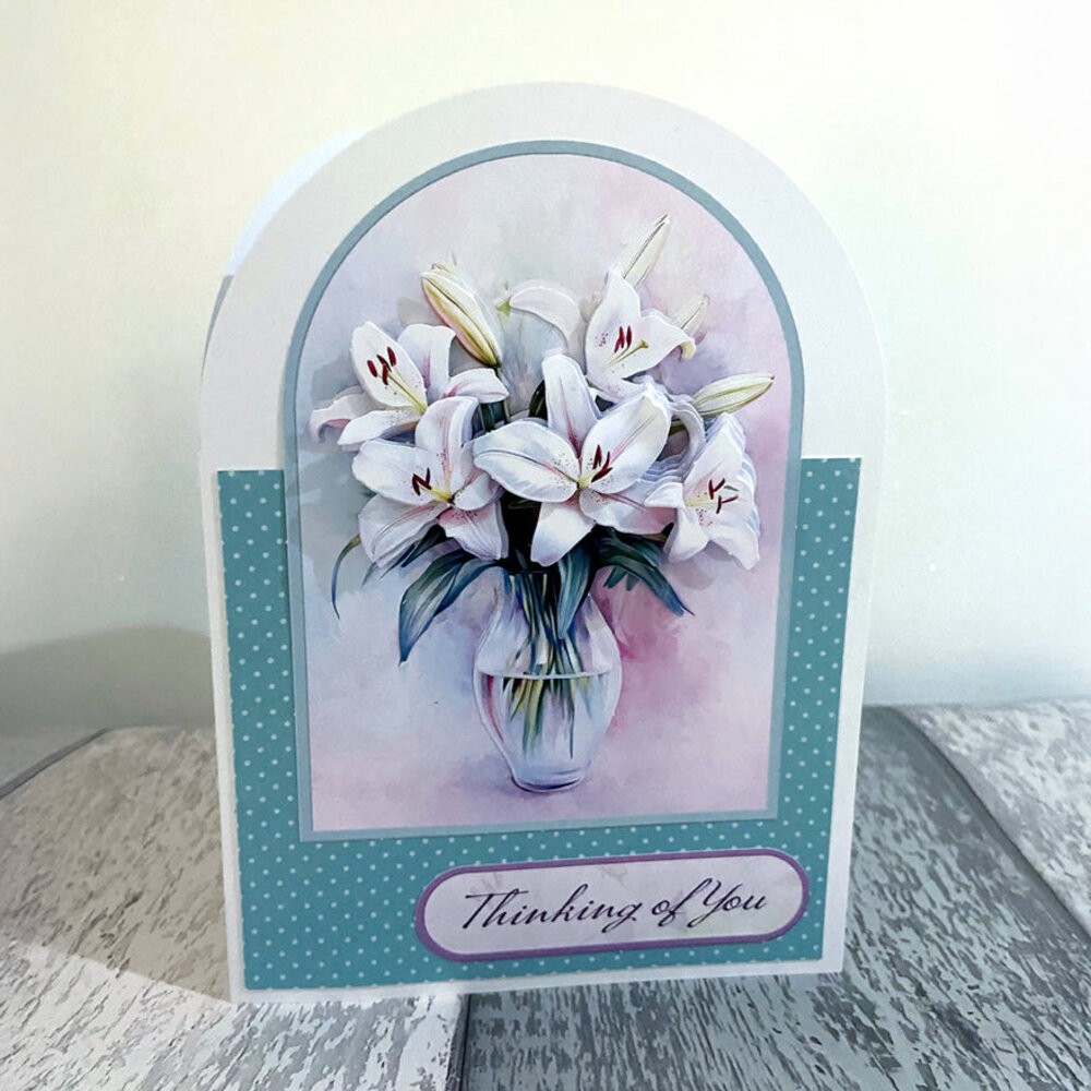 Katy Sue Designs Vase of Lilies 3D Die-Cut Decoupage (3pcs) (11-DCD721)