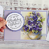 Katy Sue Designs Vases of Pansies 3D Die-Cut Decoupage (3pcs) (11-DCD608) Katy Sue Designs Vases of Pansies 3D Die-Cut Decoupage (3pcs) (11-DCD608)