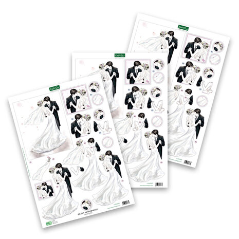 Katy Sue Designs Wedding Day 3D Die-Cut Decoupage (3pcs) (11-DCD591)