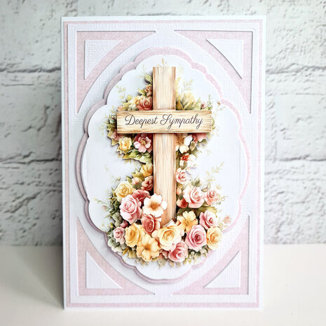 Katy Sue Designs Wooden Cross & Roses 3D Die-Cut Decoupage (3pcs) (11-DCD726)