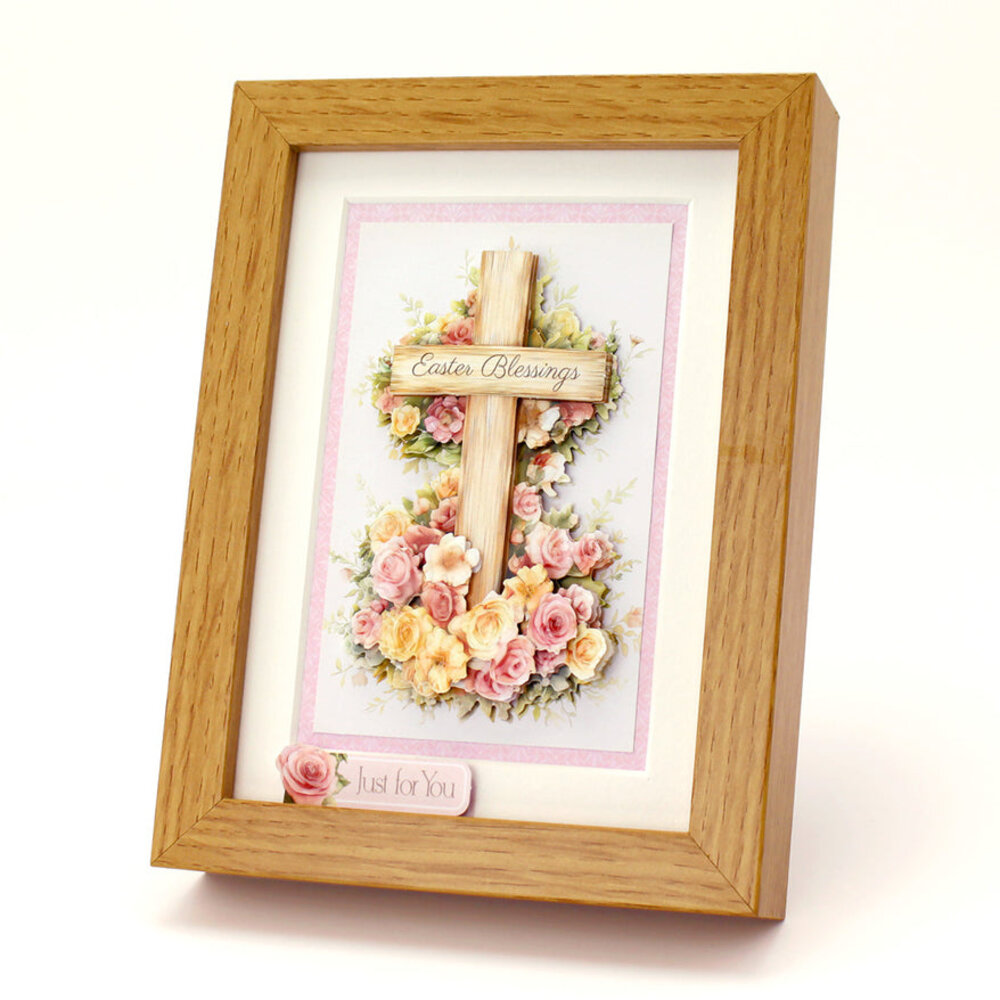 Katy Sue Designs Wooden Cross & Roses 3D Die-Cut Decoupage (3pcs) (11-DCD726)