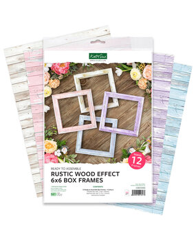 Katy Sue Designs Rustic Wood Effect 6x6 Inch Box Frames (12pcs) (13-BOX157WOE)