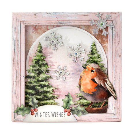 Katy Sue Designs Rustic Wood Effect 6x6 Inch Box Frames (12pcs) (13-BOX157WOE)