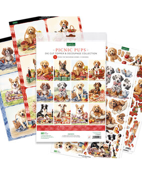 Katy Sue Designs Picnic Pups Die Cut Topper & Decoupage Collection (17-10084PUP)