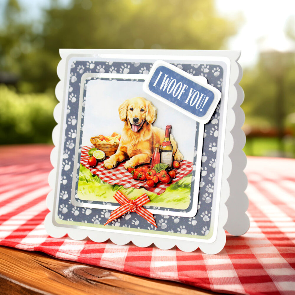 Katy Sue Designs Picnic Pups Die Cut Topper & Decoupage Collection (17-10084PUP)