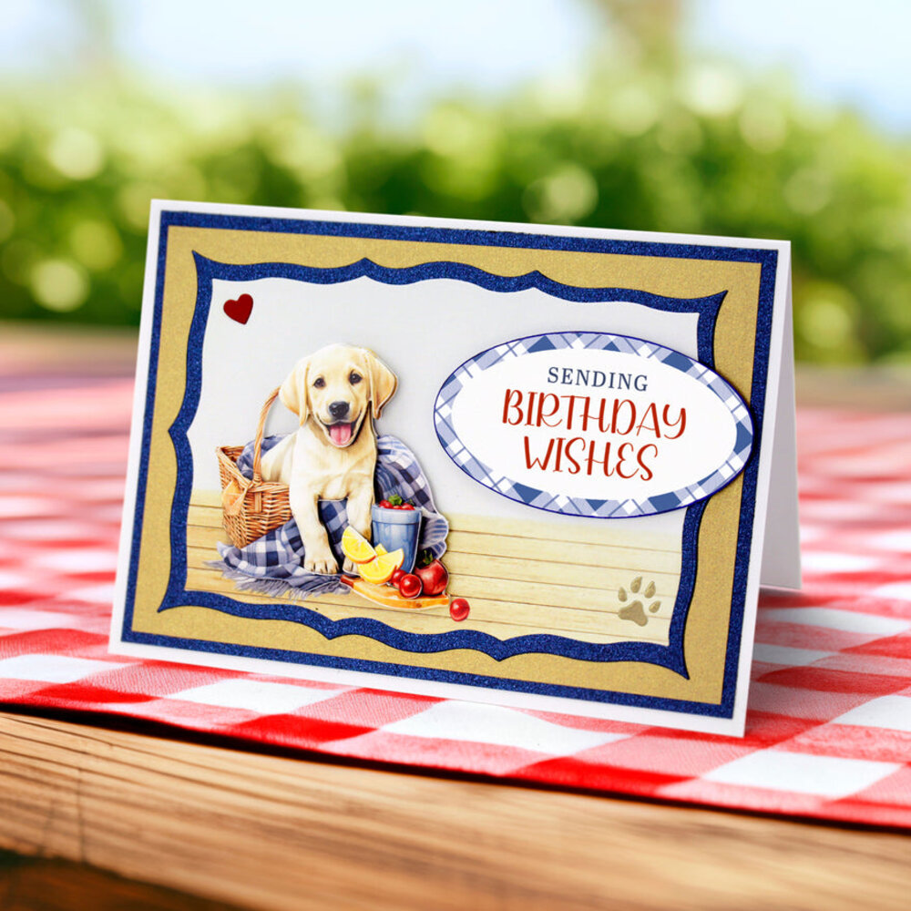 Katy Sue Designs Picnic Pups Die Cut Topper & Decoupage Collection (17-10084PUP)