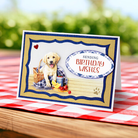 Katy Sue Designs Picnic Pups Die Cut Topper & Decoupage Collection (17-10084PUP)