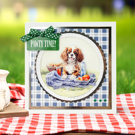 Katy Sue Designs Picnic Pups Die Cut Topper & Decoupage Collection (17-10084PUP)