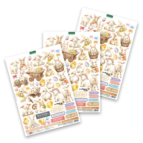Katy Sue Designs Spring Animals Die Cut Embellishments (3pcs) (12-DCE016SA)