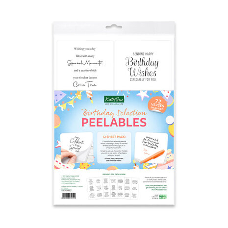 Katy Sue Designs Birthday Selection Peelables (72 pcs) (06-10036BSP)