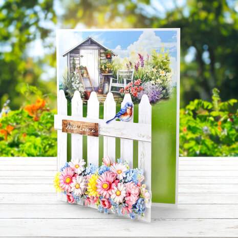 Katy Sue Designs Pretty Petals Picket Fence Card Making Kit (17-10082PPF)