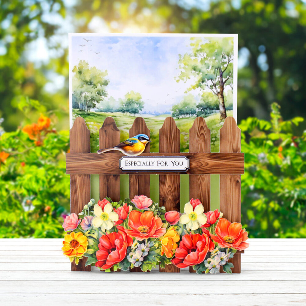 Katy Sue Designs Pretty Petals Picket Fence Card Making Kit (17-10082PPF)