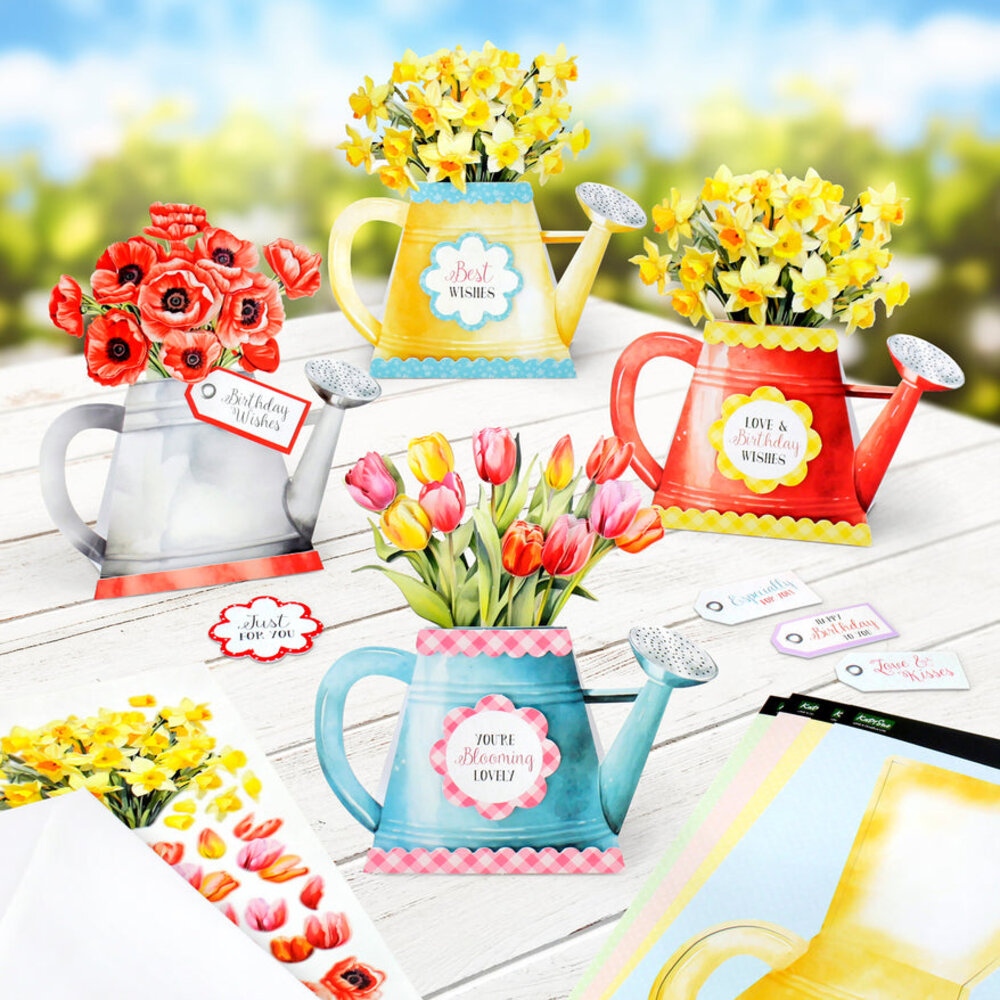 Katy Sue Designs Watering Can Blossoms and Blooms Card Making Kit (17-10081WCF)