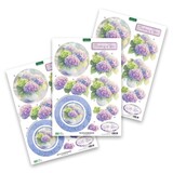 Katy Sue Designs Hydrangea Vase 3D Die-Cut Decoupage (3pcs) (11-DCD720)