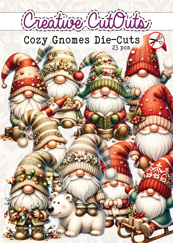 Creatief Art Cozy Gnomes Die-Cuts Creative CutOuts (23pcs) (CCODC-001) Creatief Art Cozy Gnomes Die-Cuts Creative CutOuts (23pcs) (CCODC-001)