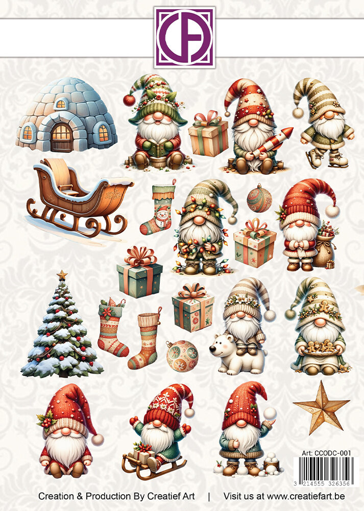 Creatief Art Cozy Gnomes Die-Cuts Creative CutOuts (23pcs) (CCODC-001) Creatief Art Cozy Gnomes Die-Cuts Creative CutOuts (23pcs) (CCODC-001)