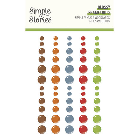 Simple Stories Simple Vintage Woodlands Glossy Enamel Dots (24732)