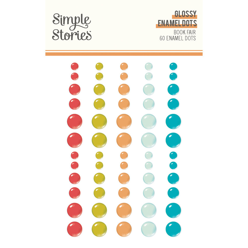 Simple Stories Book Fair Glossy Enamel Dots (24624)