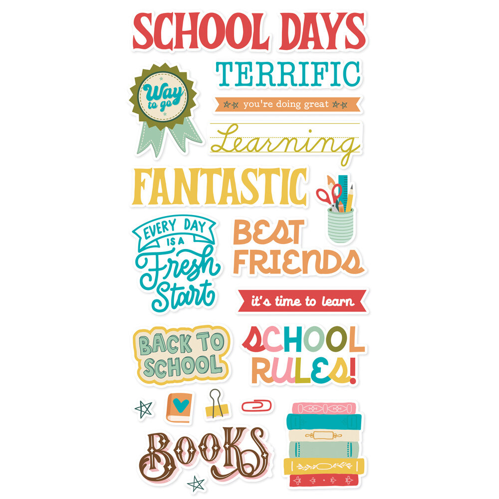 Simple Stories Book Fair Foam Stickers (24622) (OUTLET)