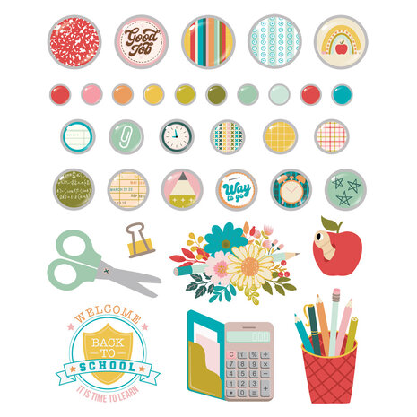 Simple Stories Book Fair Decorative Brads (24623) (OUTLET)