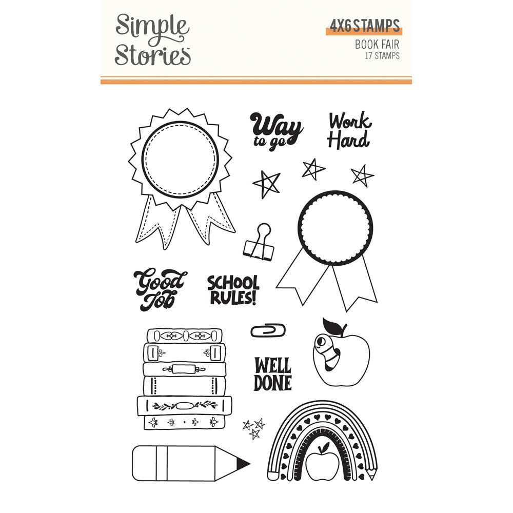 Simple Stories Book Fair Clear Stamps (24616)