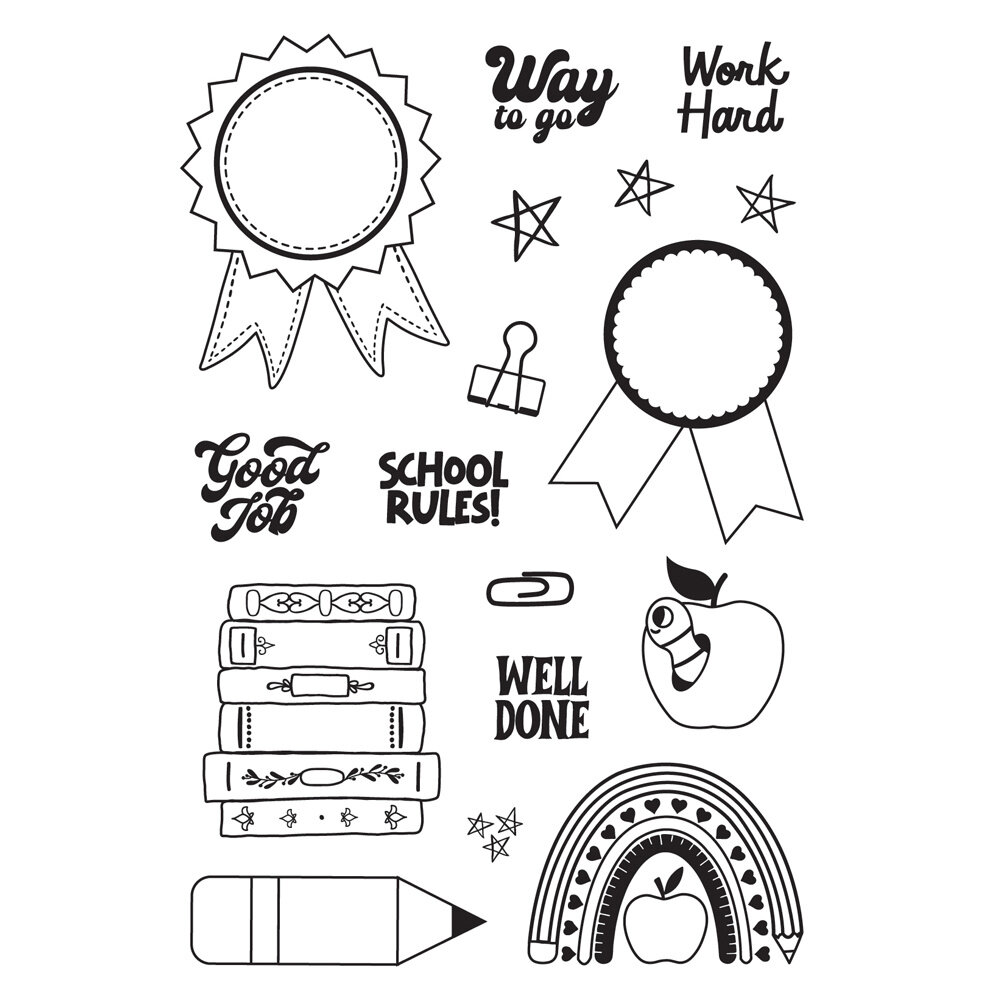 Simple Stories Book Fair Clear Stamps (24616) (OUTLET)