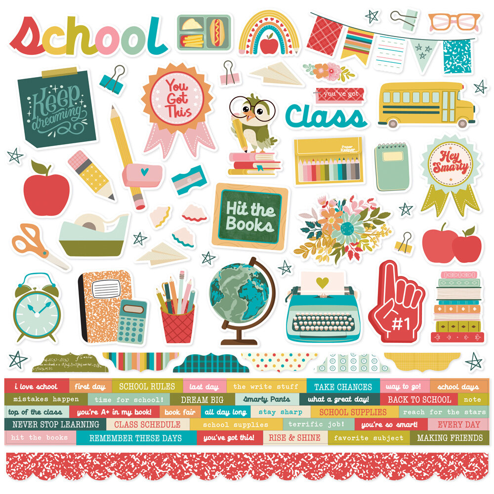 Simple Stories Book Fair Cardstock Stickers (24602)