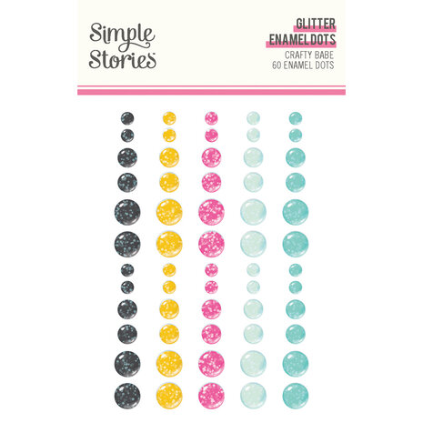 Simple Stories Crafty Babe Glitter Enamel Dots (24313)