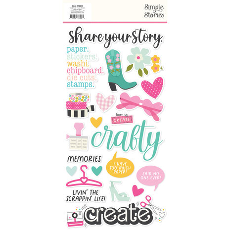 Simple Stories Crafty Babe Foam Stickers (24311)