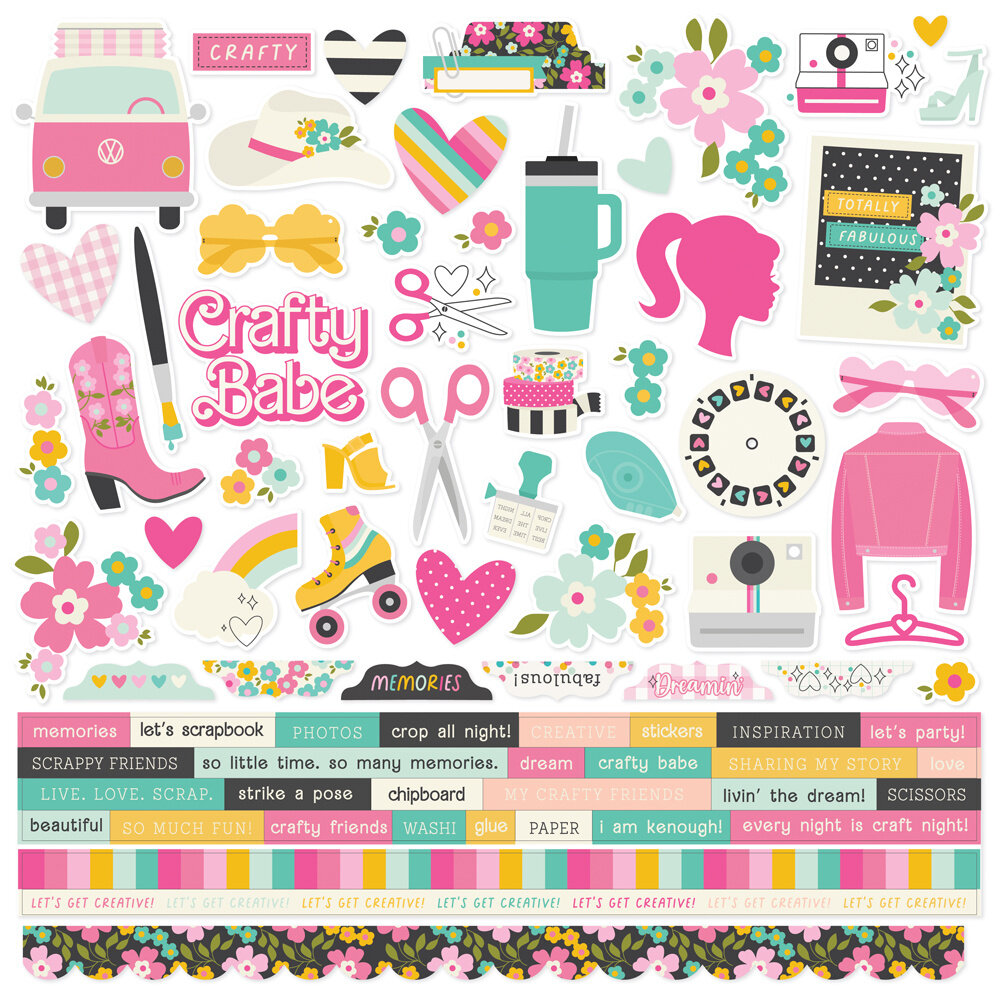 Simple Stories Crafty Babe Cardstock Stickers (24301)