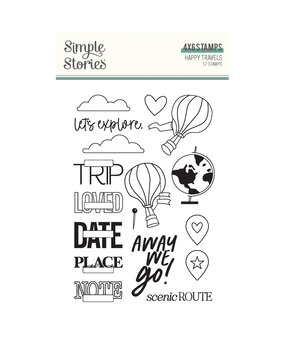 Simple Stories Happy Travels Clear Stamps (24416) (OUTLET)
