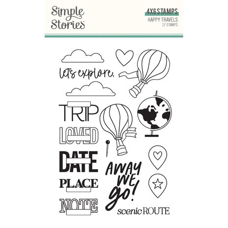 Simple Stories Happy Travels Clear Stamps (24416)