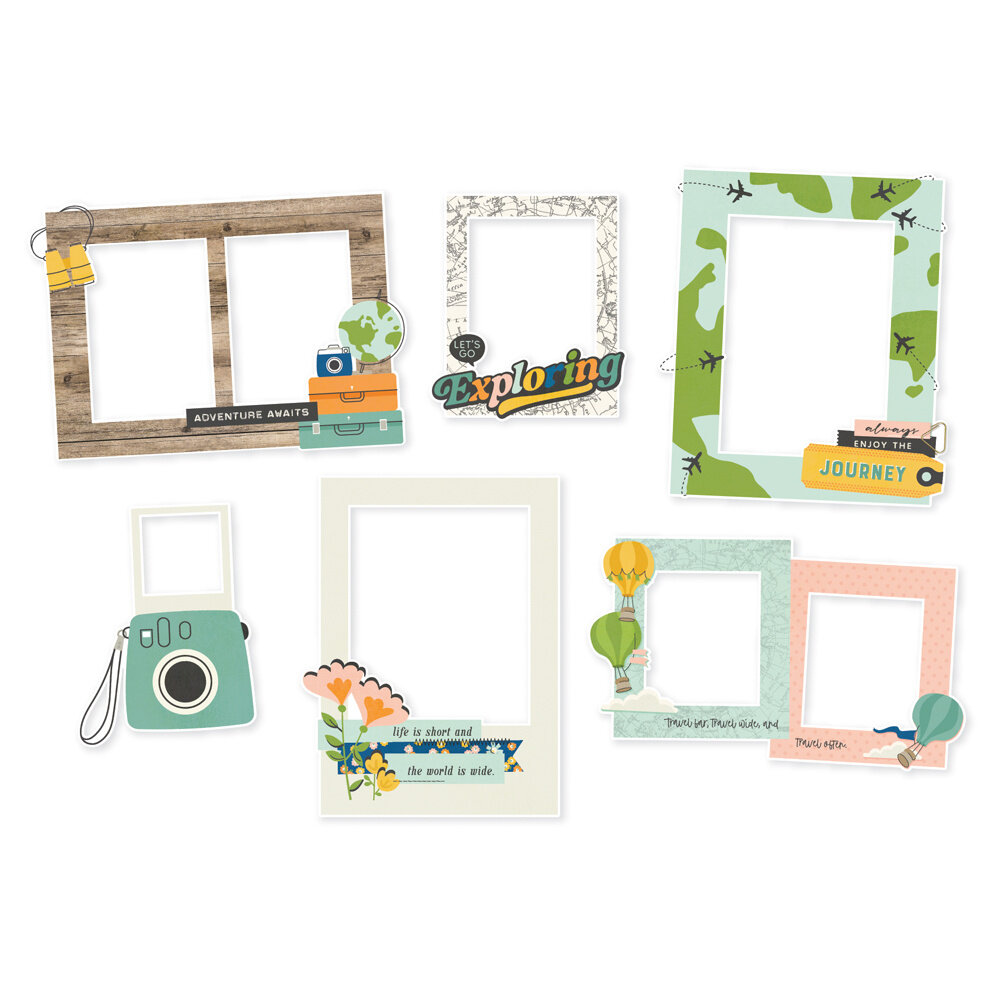 Simple Stories Happy Travels Chipboard Frames (24422)