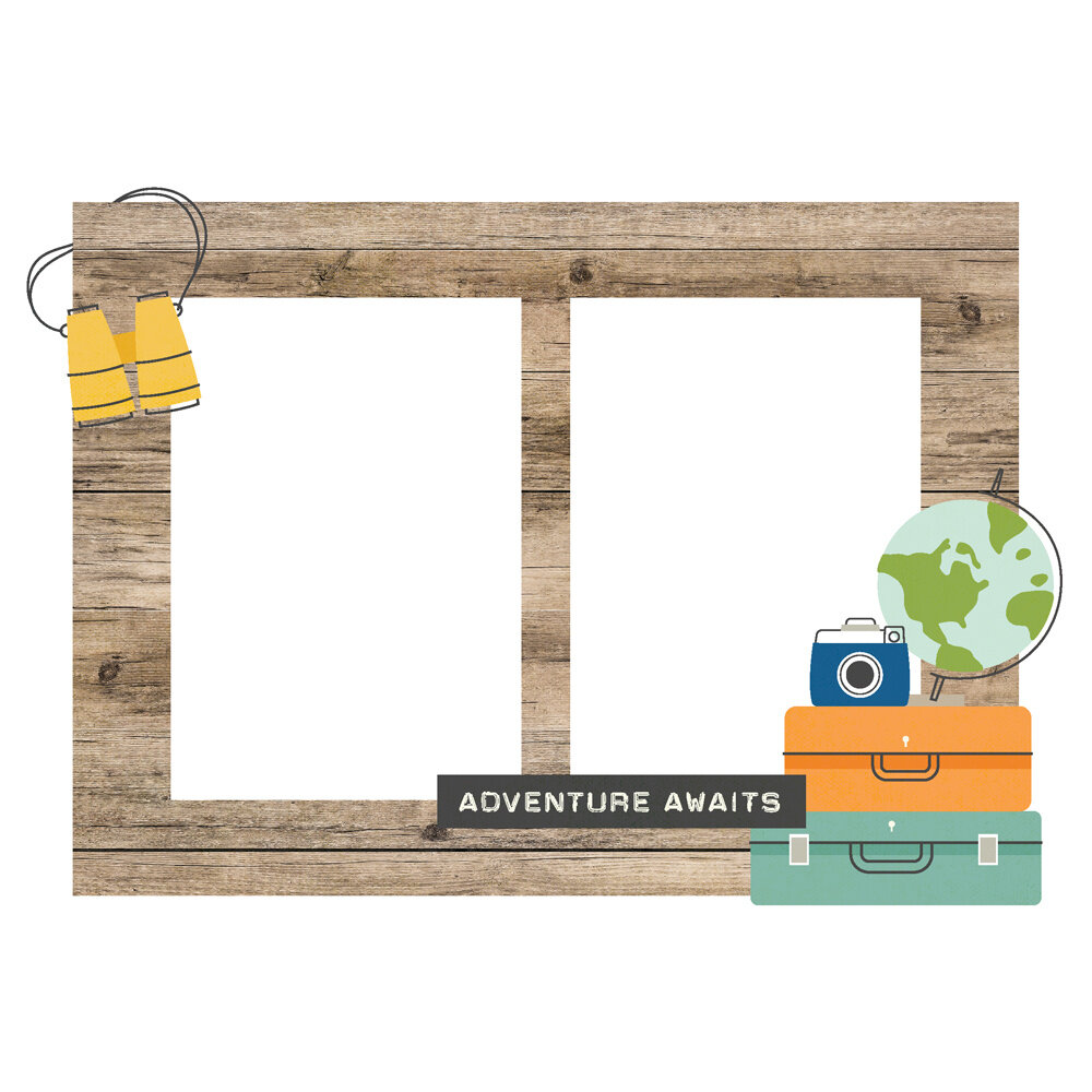 Simple Stories Happy Travels Chipboard Frames (24422)