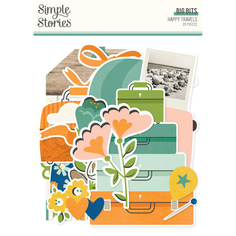 Simple Stories Happy Travels Big Bits & Pieces (24421)